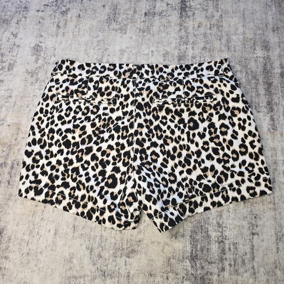 Old Navy Shorts Womens 14 Leopard Animal Print Mid Rise Everyday Short Summer - Picture 6 of 11